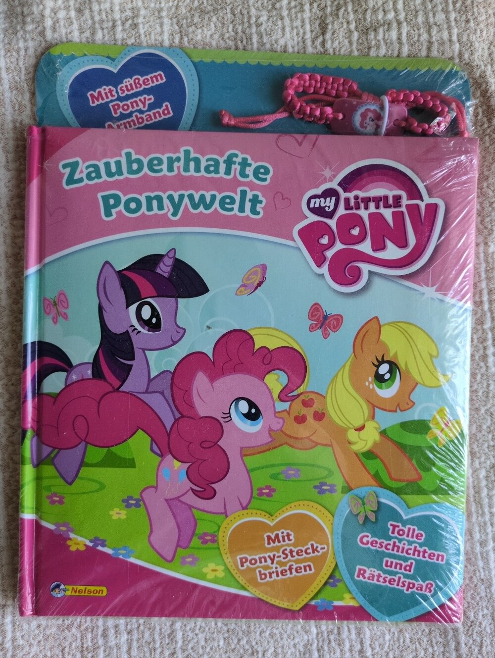 My Little Pony Hardback Book German Zauberhafte Ponywelt With Bracelet